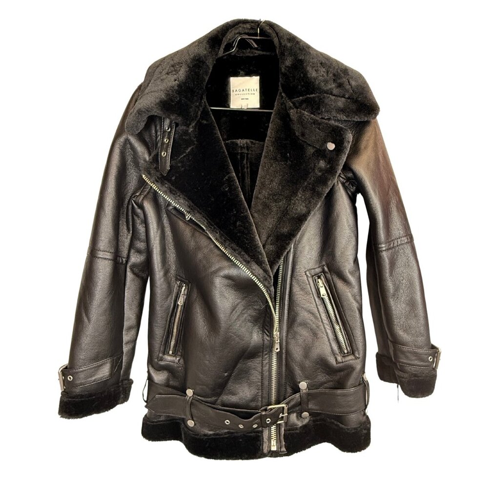Bagatelle Collection New York Women's Faux Fur Jacket | Black | Size S